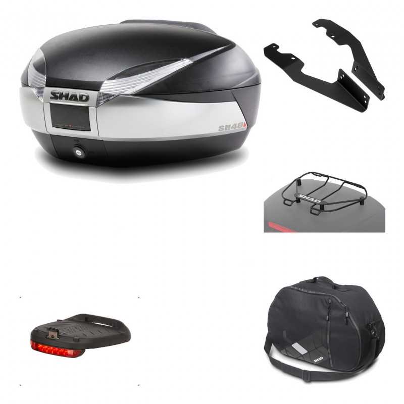 SHAD Baul trasero + herraje montaje accesorios SH48 TITANIUM PREMIUM KIT-186566