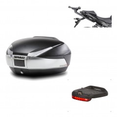 SHAD Baul trasero + herraje montaje luz de freno SH48 TITANIUM PREMIUM KIT-186416
