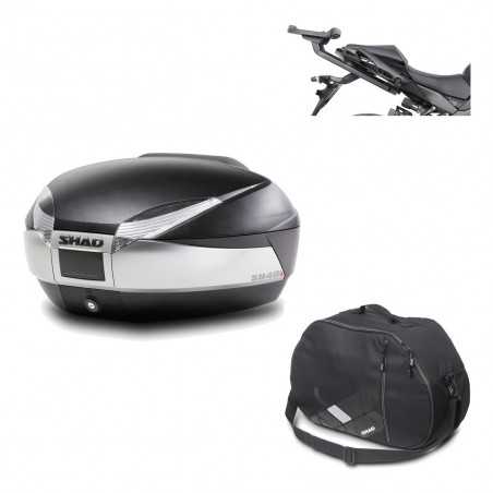 Back trunk + big top fitting + internal bag SH48 TITANIUM PREMIUM