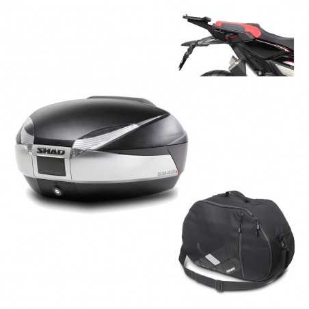 Back trunk + big top fitting + internal bag SH48 TITANIUM PREMIUM