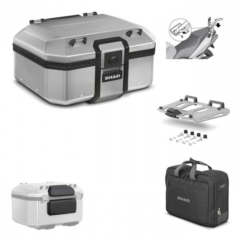 SHAD Baul trasero + herraje montaje parrilla accesorios TR37 TERRA KIT-186783