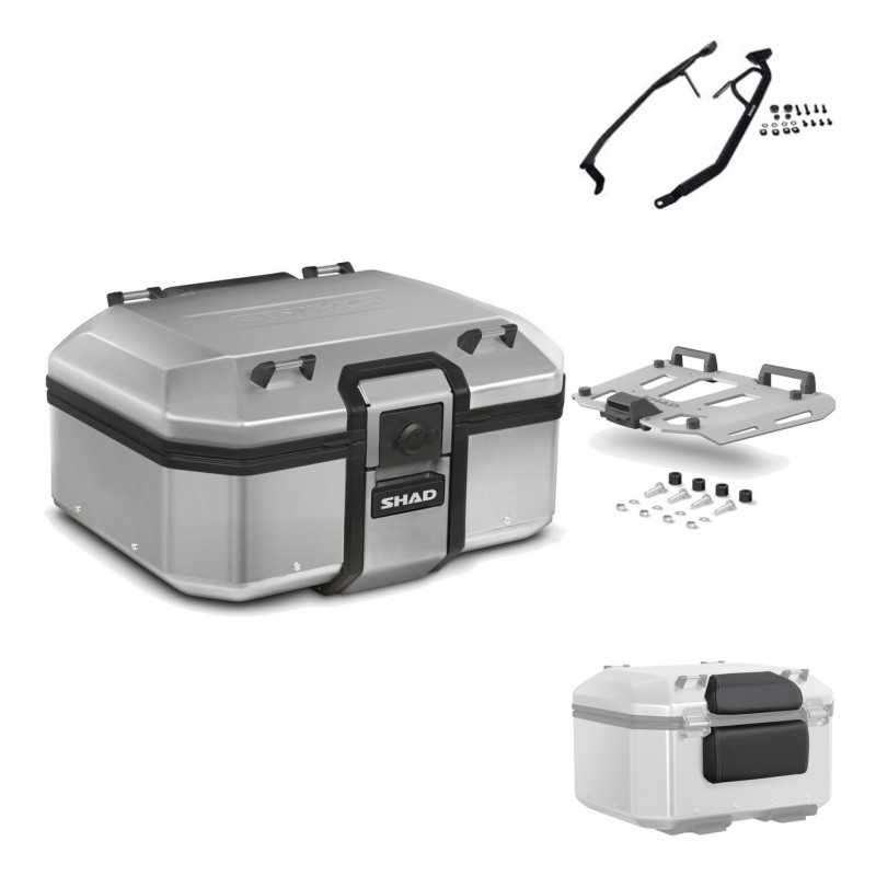 SHAD Baul trasero + herraje montaje parrilla respaldo de pasajero TR37 TERRA KIT-187037