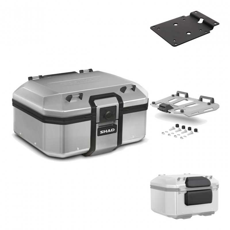SHAD Baul trasero + herraje montaje parrilla respaldo de pasajero TR37 TERRA KIT-187093