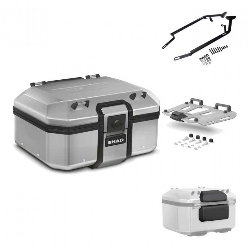 SHAD Baul trasero + herraje montaje parrilla respaldo de pasajero TR37 TERRA KIT-186949