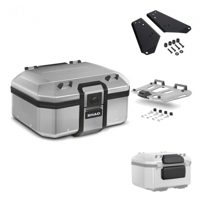 SHAD Baul trasero + herraje montaje parrilla respaldo de pasajero TR37 TERRA KIT-187109