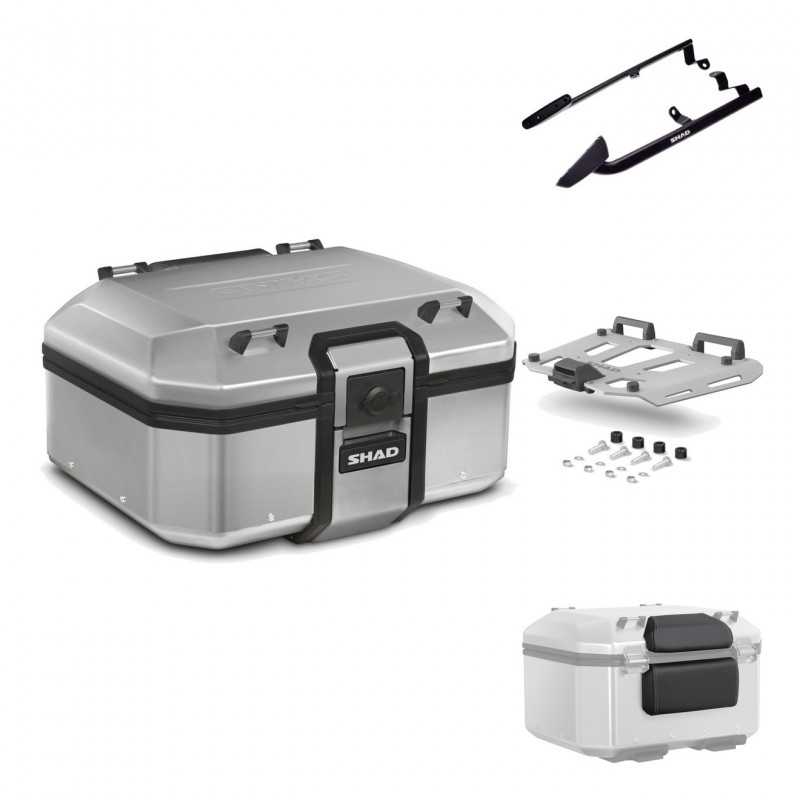 SHAD Baul trasero + herraje montaje parrilla respaldo de pasajero TR37 TERRA KIT-186805