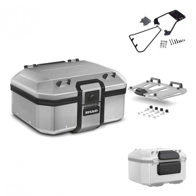 SHAD Baul trasero + herraje montaje parrilla respaldo de pasajero TR37 TERRA KIT-187013