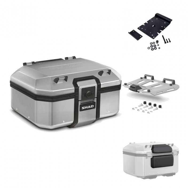 SHAD Baul trasero + herraje montaje parrilla respaldo de pasajero TR37 TERRA KIT-187173
