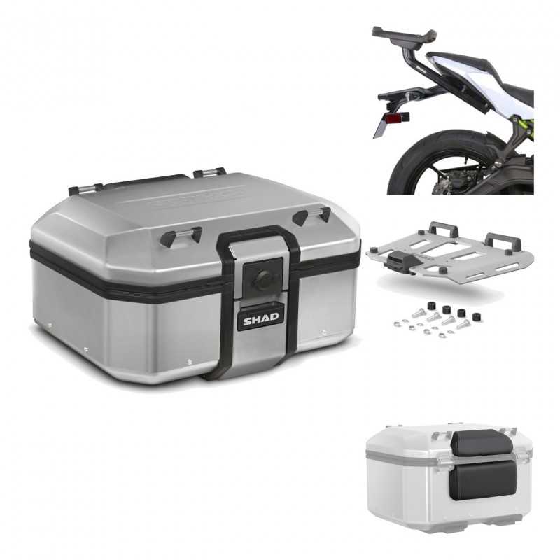 SHAD Baul trasero + herraje montaje parrilla respaldo de pasajero TR37 TERRA KIT-187525