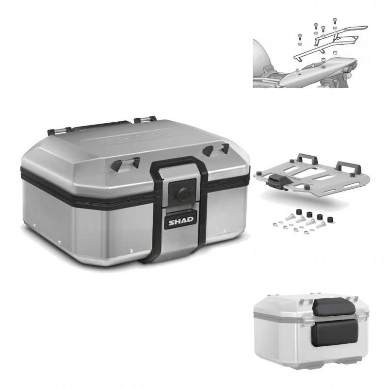 SHAD Baul trasero + herraje montaje parrilla respaldo de pasajero TR37 TERRA KIT-187181