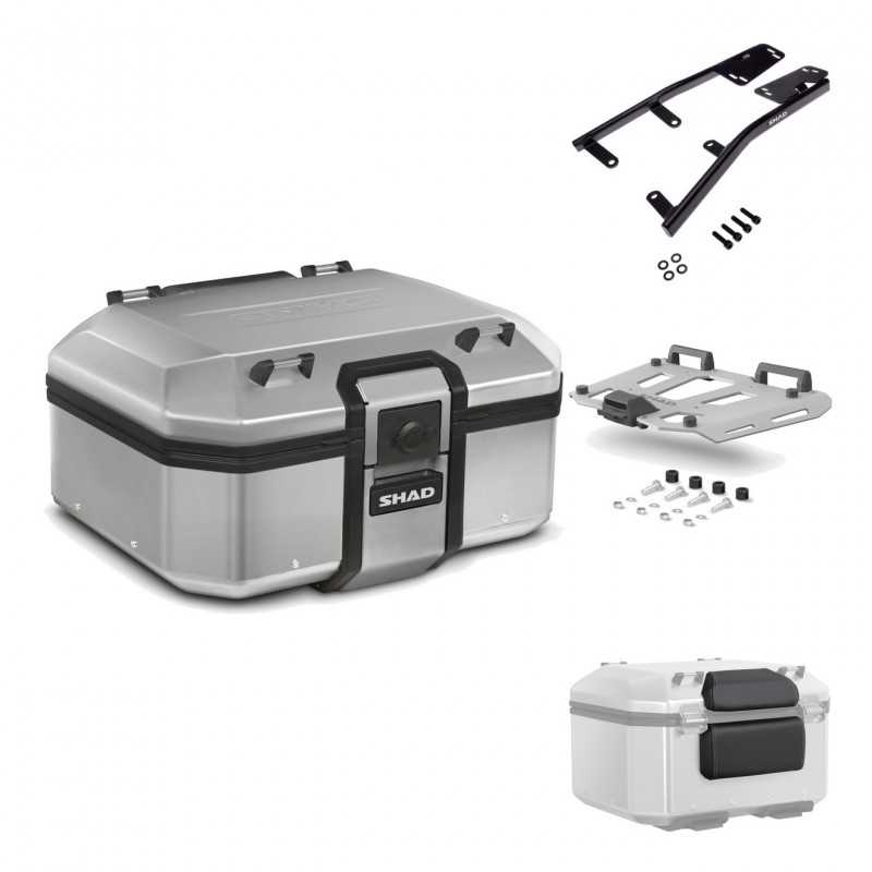 SHAD Baul trasero + herraje montaje parrilla respaldo de pasajero TR37 TERRA KIT-187293