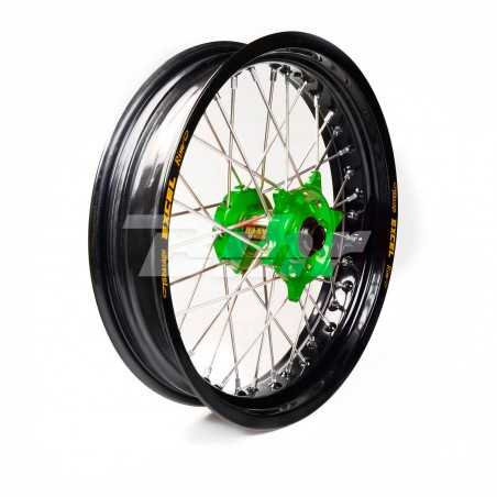 HAAN WHEELS Rueda completa aro negro 17-3,50 buje verde 1 25106/3/7 61573