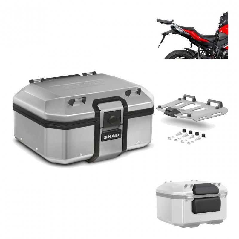 SHAD Baul trasero + herraje montaje parrilla respaldo de pasajero TR37 TERRA KIT-187349