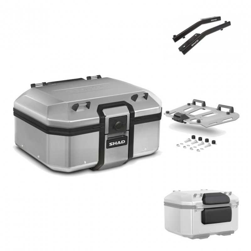SHAD Baul trasero + herraje montaje parrilla respaldo de pasajero TR37 TERRA KIT-187165