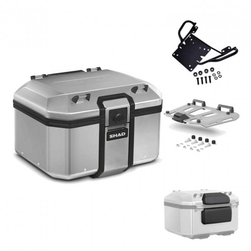 SHAD Baul trasero + herraje montaje parrilla respaldo de pasajero TR48 TERRA KIT-188024