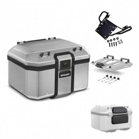 SHAD Baul trasero + herraje montaje parrilla respaldo de pasajero TR48 TERRA KIT-188024