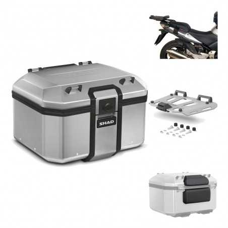 SHAD Baul trasero + herraje montaje parrilla respaldo de pasajero TR48 TERRA KIT-188032