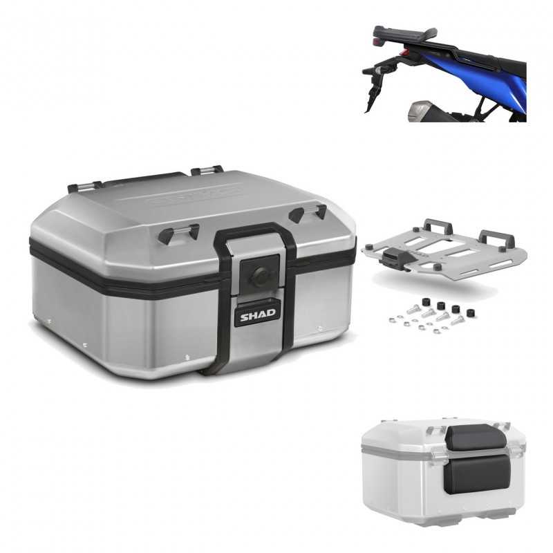 SHAD Baul trasero + herraje montaje parrilla respaldo de pasajero TR37 TERRA KIT-187885