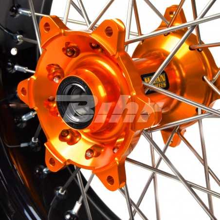 HAAN WHEELS Rueda completa aro negro 17-5,00 buje naranja 1 36509/3/10 61635