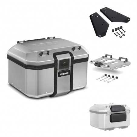 SHAD Baul trasero + herraje montaje parrilla respaldo de pasajero TR48 TERRA KIT-188472
