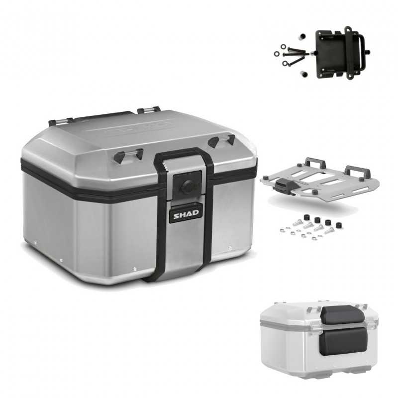 SHAD Baul trasero + herraje montaje parrilla respaldo de pasajero TR48 TERRA KIT-188336