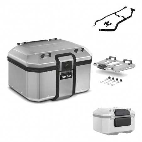 SHAD Baul trasero + herraje montaje parrilla respaldo de pasajero TR48 TERRA KIT-188240