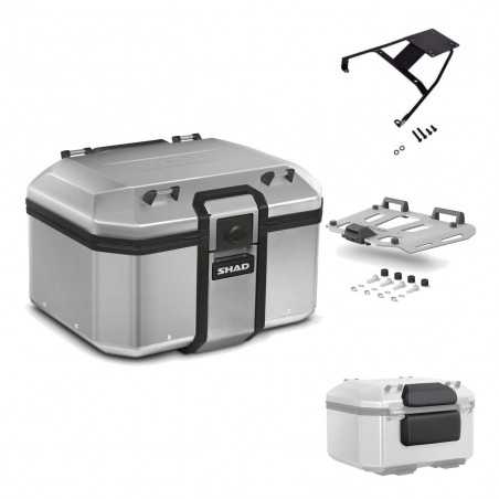 SHAD Baul trasero + herraje montaje parrilla respaldo de pasajero TR48 TERRA KIT-188592