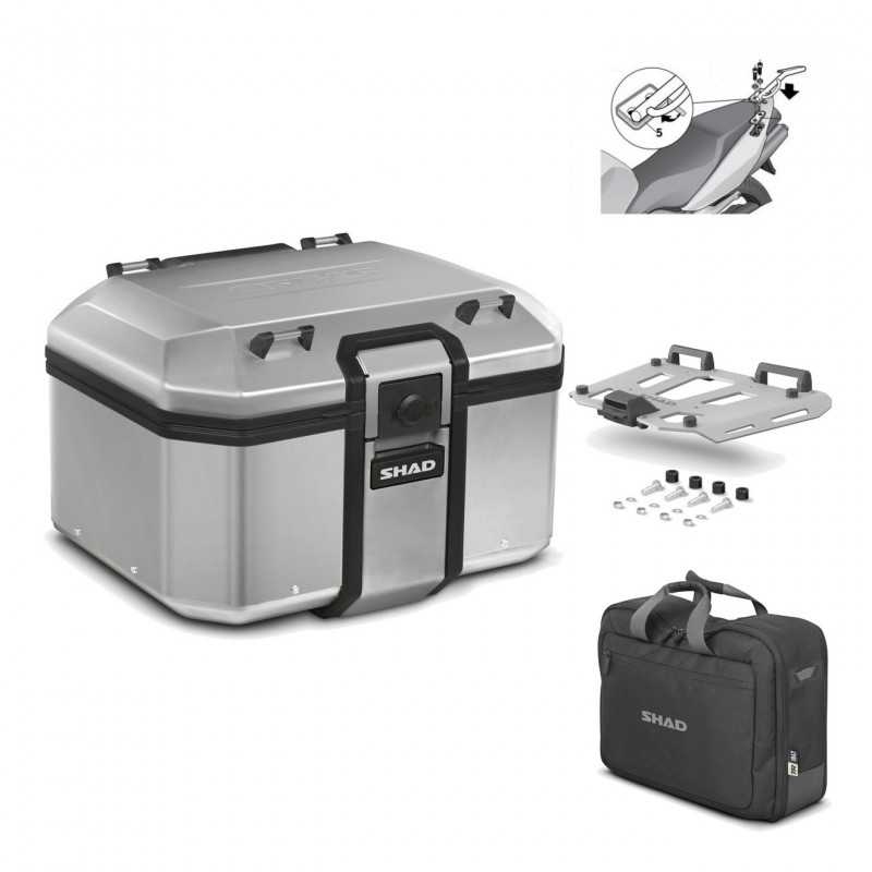 SHAD Baul trasero + herraje montaje parrilla bolsa interna TR48 TERRA KIT-188145
