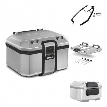 SHAD Baul trasero + herraje montaje parrilla respaldo de pasajero TR48 TERRA KIT-188400