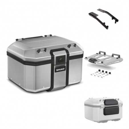 SHAD Baul trasero + herraje montaje parrilla respaldo de pasajero TR48 TERRA KIT-188560