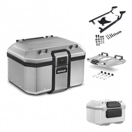 SHAD Baul trasero + herraje montaje parrilla respaldo de pasajero TR48 TERRA KIT-188360
