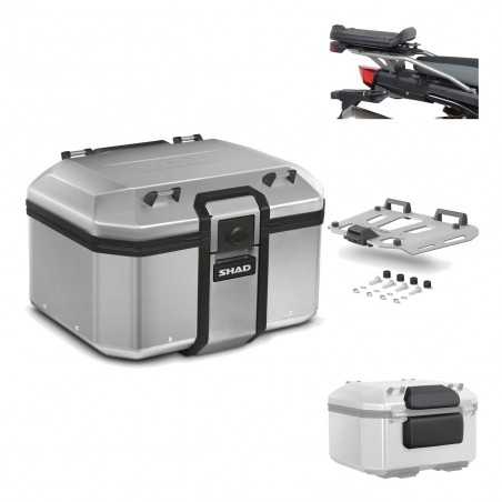 SHAD Baul trasero + herraje montaje parrilla respaldo de pasajero TR48 TERRA KIT-189072