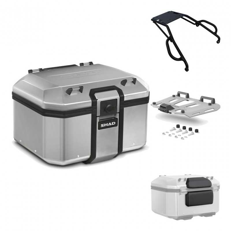 SHAD Baul trasero + herraje montaje parrilla respaldo de pasajero TR48 TERRA KIT-188680