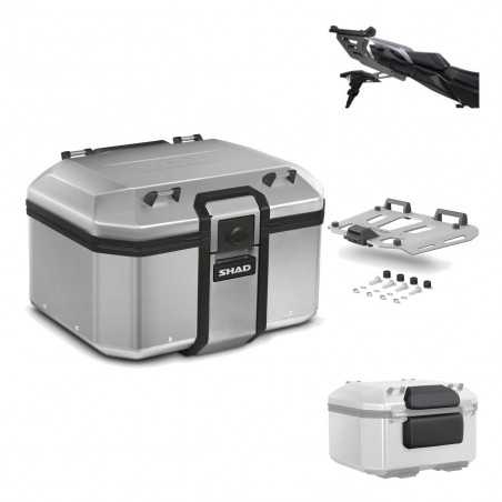 SHAD Baul trasero + herraje montaje parrilla respaldo de pasajero TR48 TERRA KIT-189088