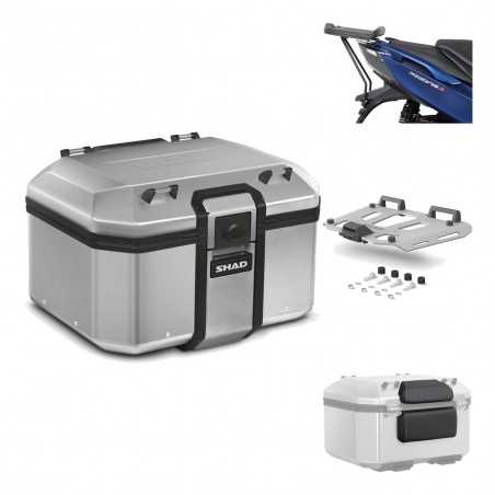 SHAD Baul trasero + herraje montaje parrilla respaldo de pasajero TR48 TERRA KIT-189040