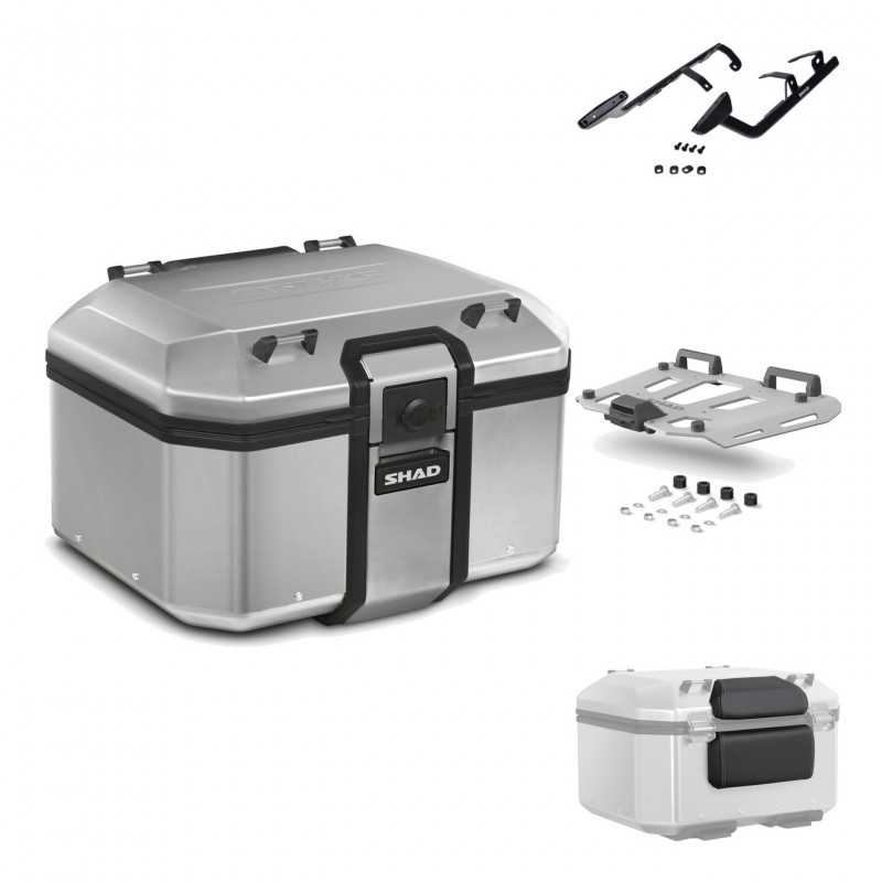 SHAD Baul trasero + herraje montaje parrilla respaldo de pasajero TR48 TERRA KIT-188744