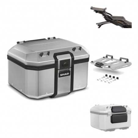SHAD Baul trasero + herraje montaje parrilla respaldo de pasajero TR48 TERRA KIT-188696