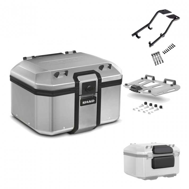 SHAD Baul trasero + herraje montaje parrilla respaldo de pasajero TR48 TERRA KIT-188648