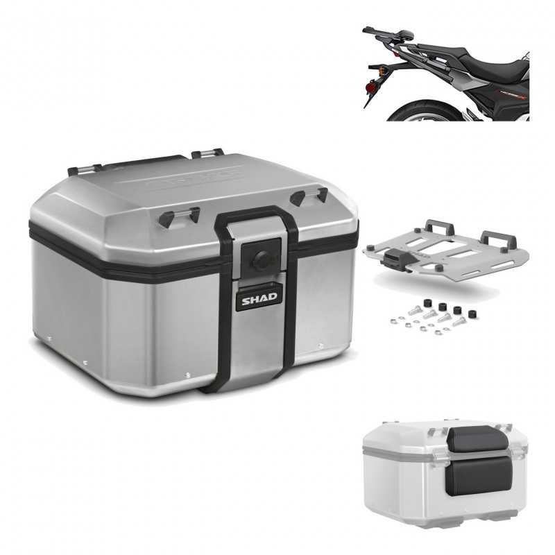 SHAD Baul trasero + herraje montaje parrilla respaldo de pasajero TR48 TERRA KIT-188808