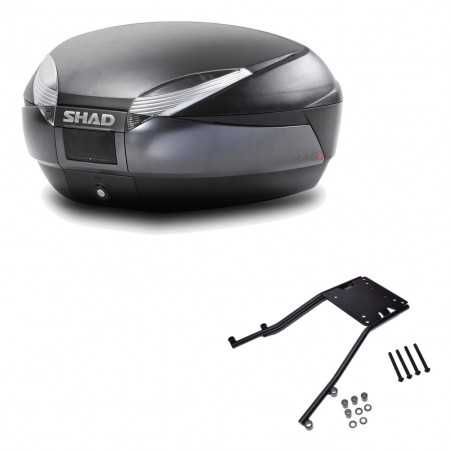 SHAD Baul trasero + herraje montaje SH48 DARK GREY PREMIUM KIT-189370