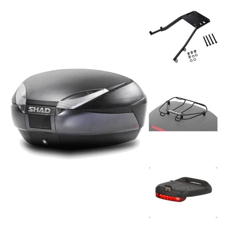 Rear trunk + mounting hardware + accessories  SH48 DARK GREY PREMIUM