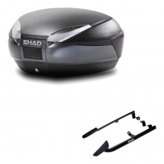 SHAD Baul trasero + herraje montaje SH48 DARK GREY PREMIUM KIT-189530