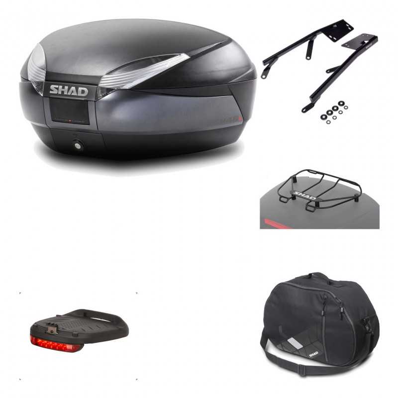 Rear trunk + mounting hardware + accessories  SH48 DARK GREY PREMIUM