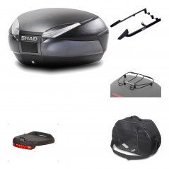 Rear trunk + mounting hardware + accessories  SH48 DARK GREY PREMIUM