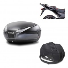 Back trunk + big top fitting + internal bag  SH48 DARK GREY PREMIUM