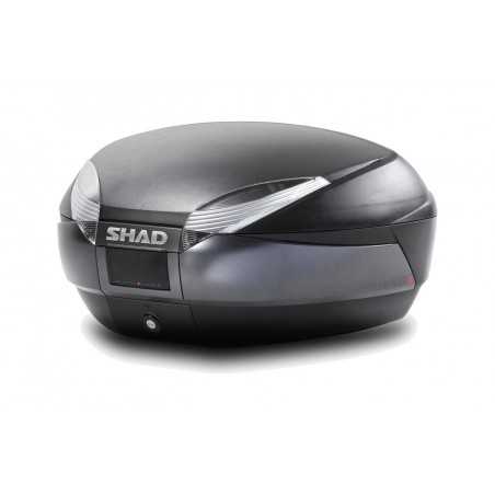 SHAD Baul trasero + herraje montaje parrilla portabultos superior SH48 DARK GREY PREMIUM KIT-189438