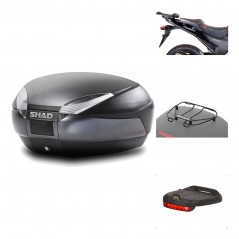 SHAD Baul trasero + herraje montaje accesorios SH48 DARK GREY PREMIUM KIT-189439