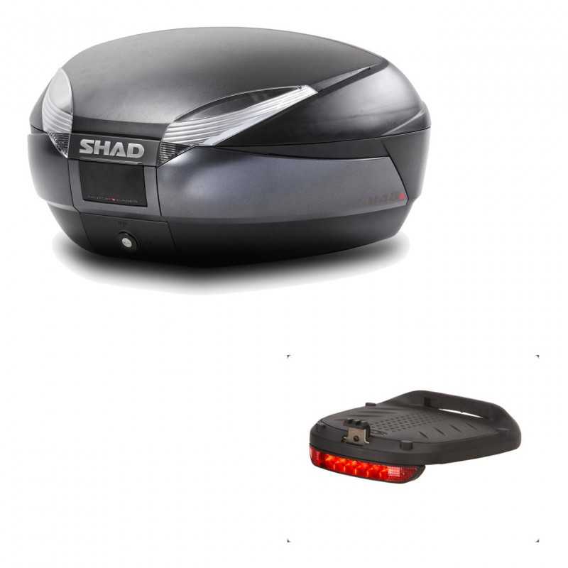 SHAD Baul trasero + luz de freno SH48 DARK GREY PREMIUM KIT-189339