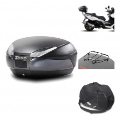 Rear trunk + mounting hardware + accessories  SH48 DARK GREY PREMIUM