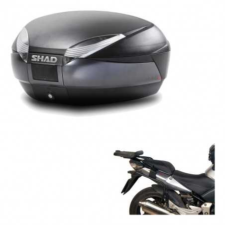 SHAD Baul trasero + herraje montaje SH48 DARK GREY PREMIUM KIT-189394